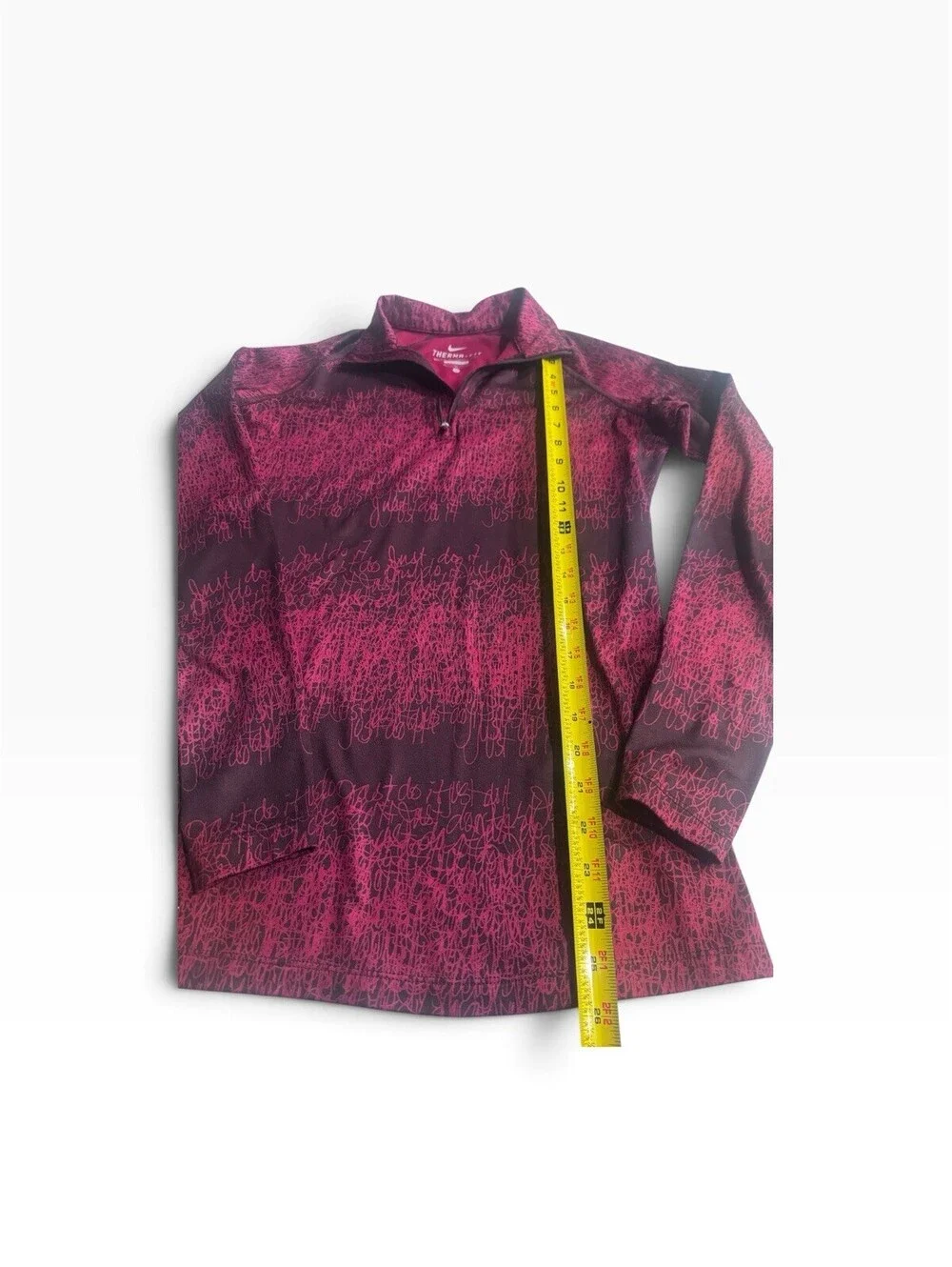 Nike Therma-FIT Women's 1/4 Zip Pullover Just Do It Scribble Size M